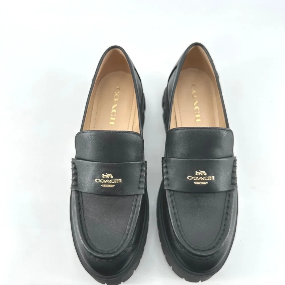 Coach Ruthie Loafer Dark Academia Luxury Women 8B Lug Sole Platform Leather